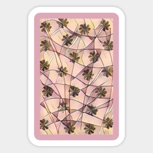 Pattern with the flowers. Sticker